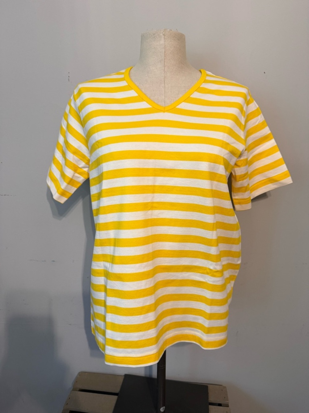 Denim & Co.  Sunny Striped Tee